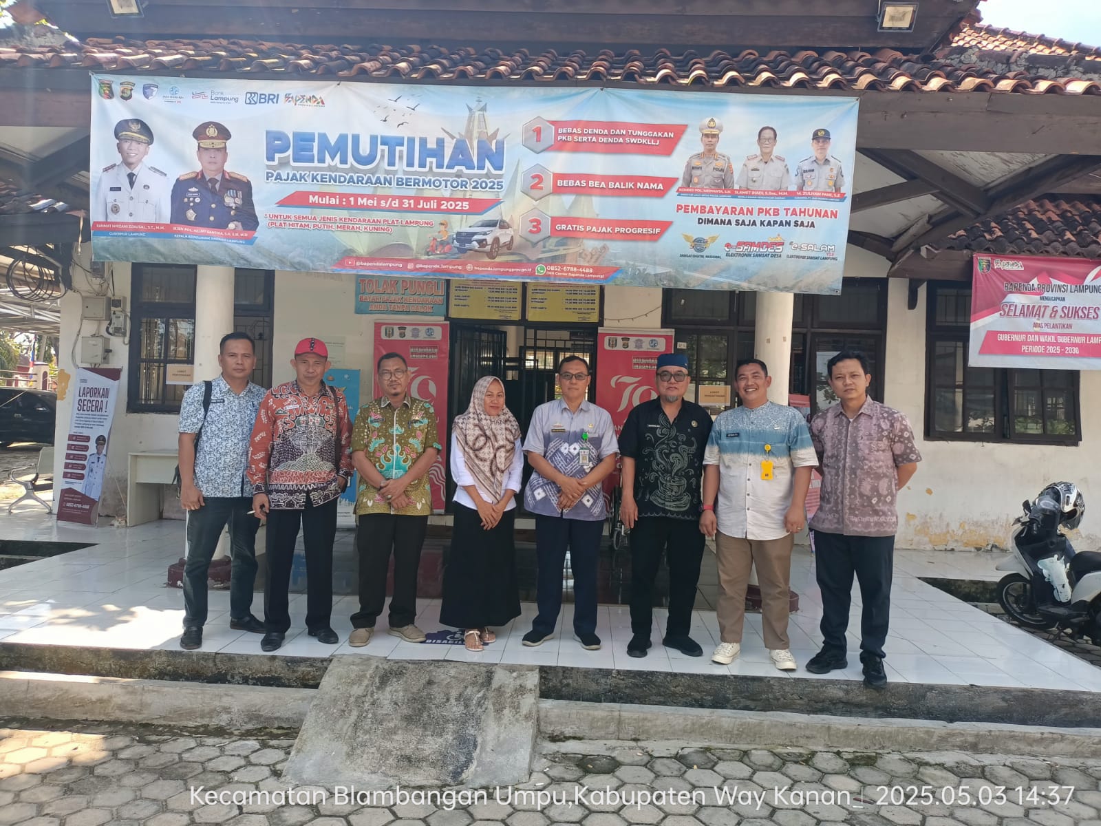 Inspektorat Provinsi Lampung Melakukan Pemantau an pemutihan Kendaraan Bermotor yang dilaksanakan Pemerintah Provinsi Lampung